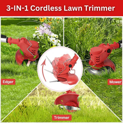 Turbo Trim 6-PRO: 🌱 Cortacésped eléctrico inalámbrico 3 en 1