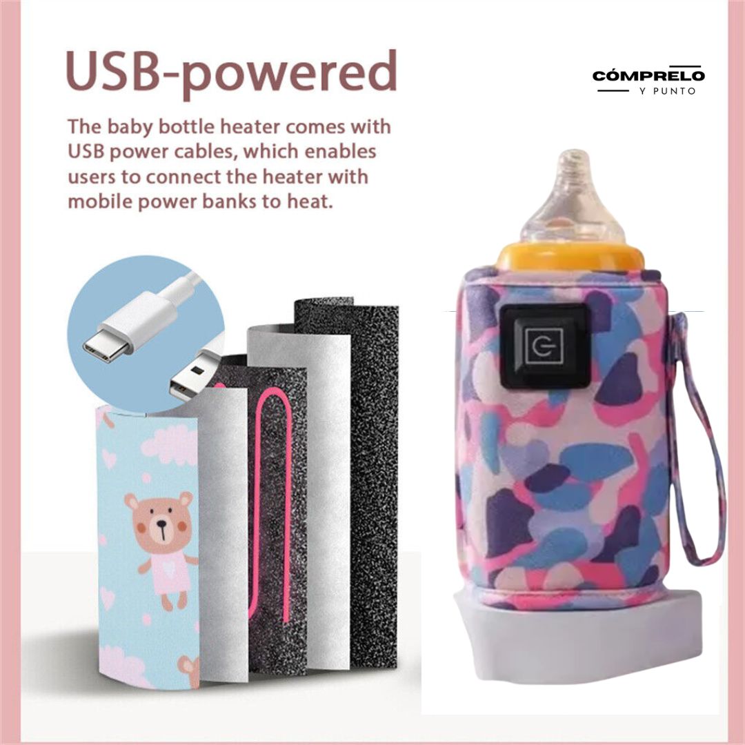 BabyWarm™: ¡Alimenta a tu bebé en cualquier lugar con la Funda Térmica USB para Teteros!