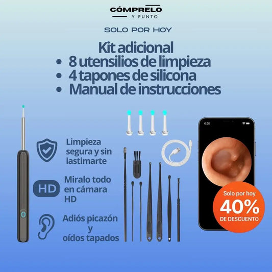 CleanView Pro: Limpiador De Oídos Con Cámara