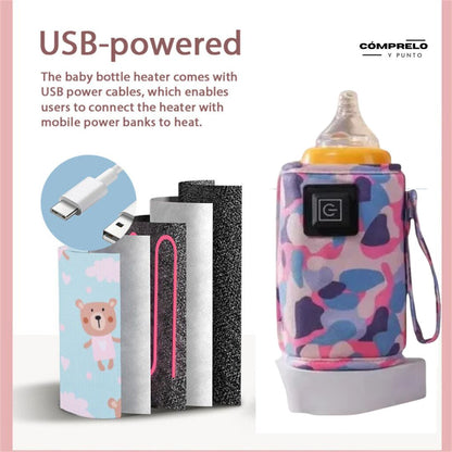 BabyWarm™: ¡Alimenta a tu bebé en cualquier lugar con la Funda Térmica USB para Teteros!