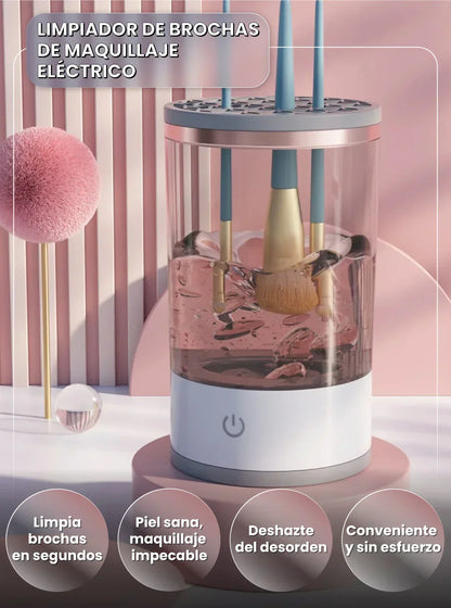 Brush Bloom®: Limpiador eléctrico para brochas impecables y piel radiante